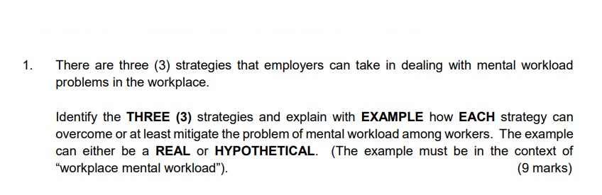 1. There are three (3) strategies that employers