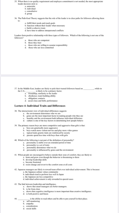 35. When there is no quality requirement and