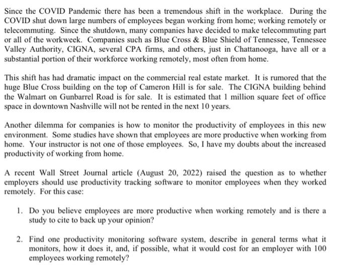 please read the case and answer the 2 questions