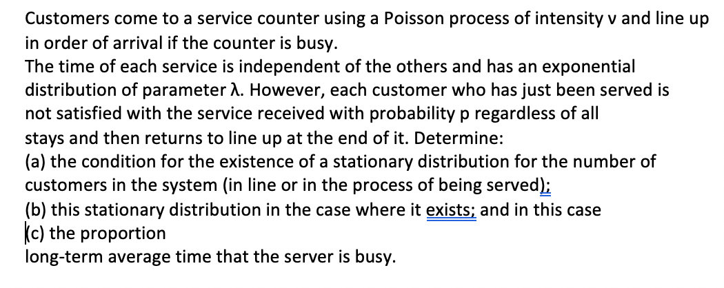 Please answer all a b c STOCHASTIC PROCESSES