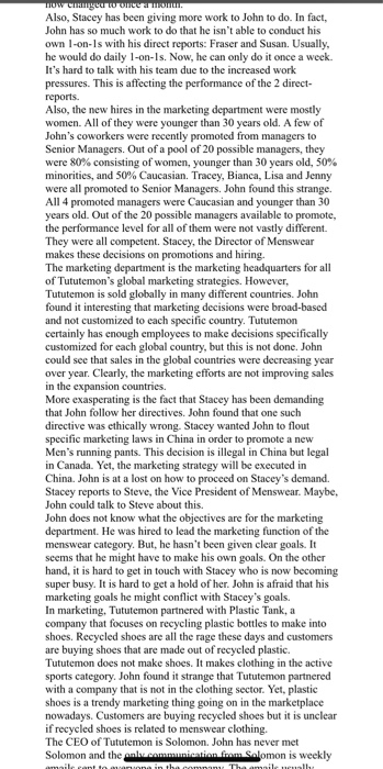 Part 2: Case Study (Disclaimer: Fictitious case