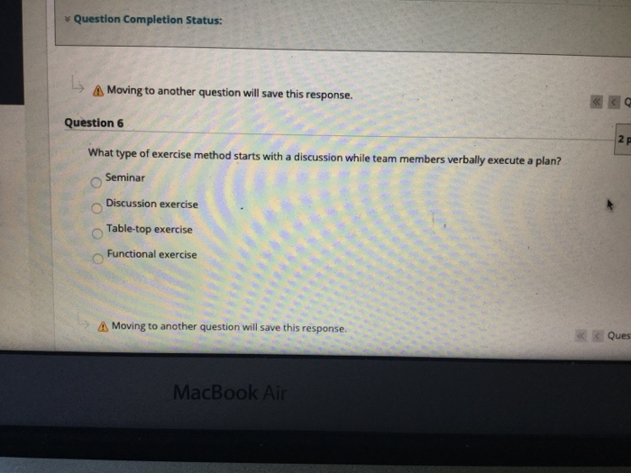 Question Completion Status: A Moving to another