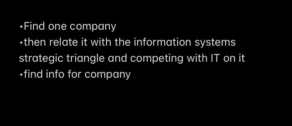 Find one company then relate it with the