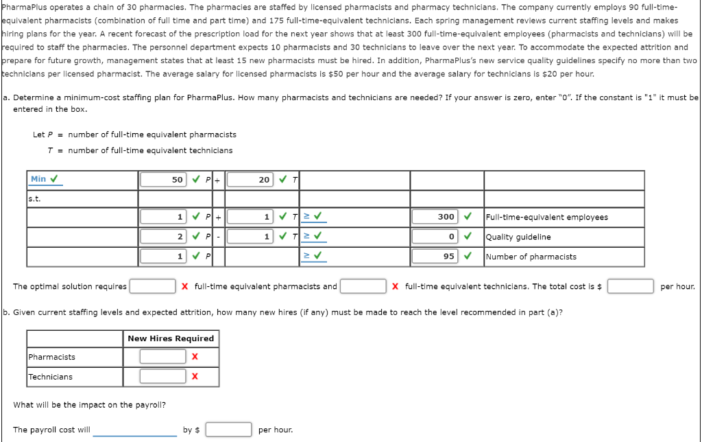 PharmaPlus operates a chain of 30 pharmacies. The