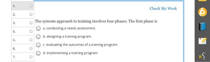 Check My Work . 2. 3. o The systems approach to