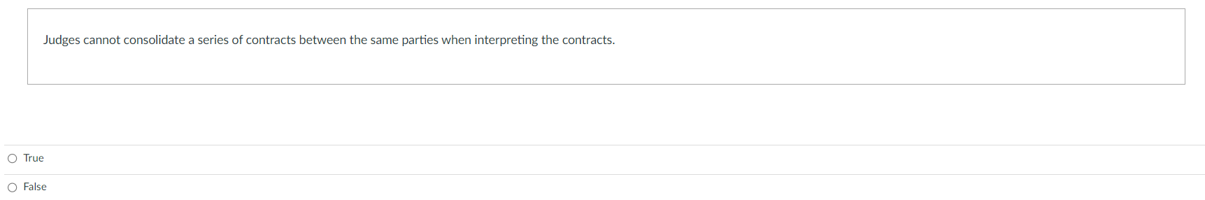 Judges cannot consolidate a series of contracts