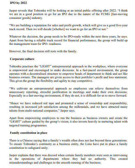 1. Identify the current strategy of Tohtonku. 2.