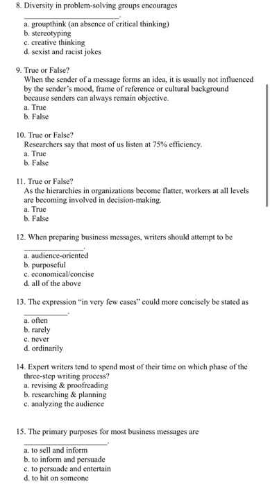 1. A manager must tell people in his/her