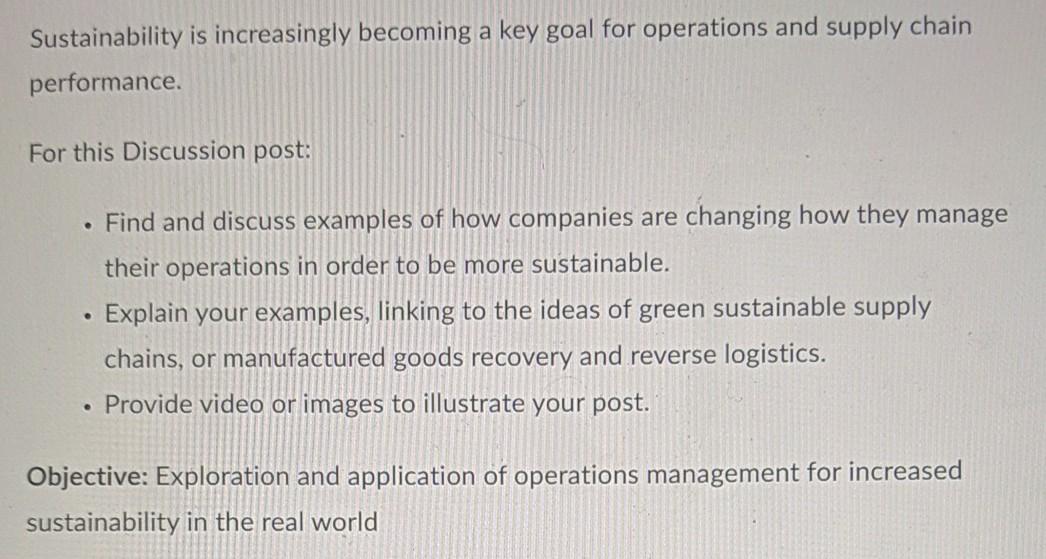 Sustainability is increasingly becoming a key