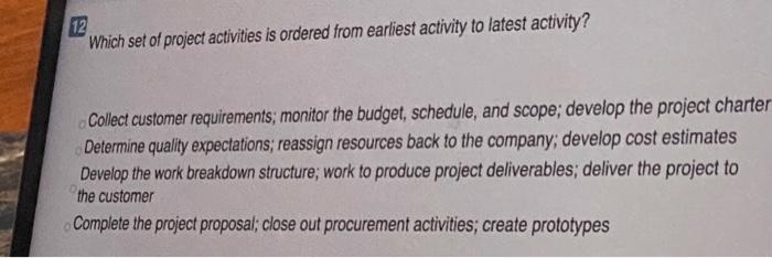 11 A project team proceeds with the project work