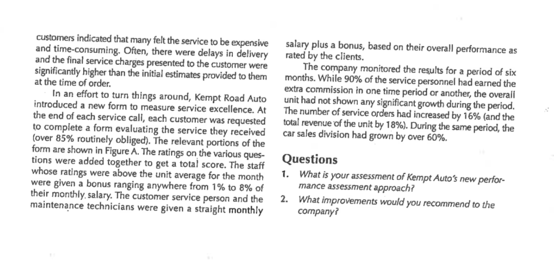 Kempt Road Auto Limited Case CASE INCIDENT Kempt