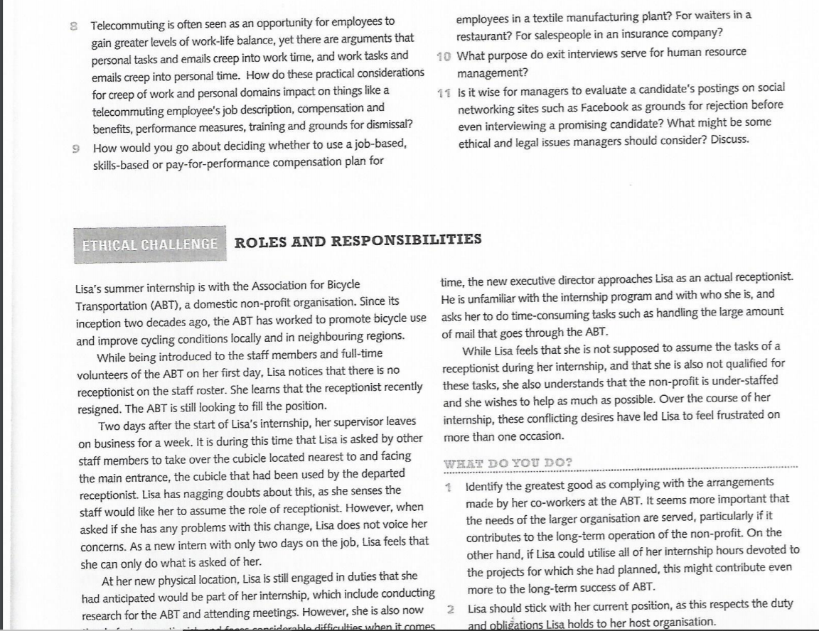 this is a case study to to I need the answers of