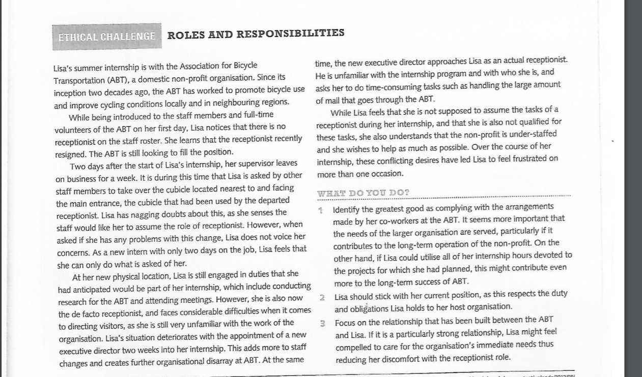 this is a case study to to I need the answers of