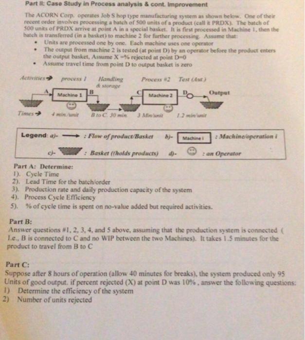 please do part B Partit: Case Study in Process