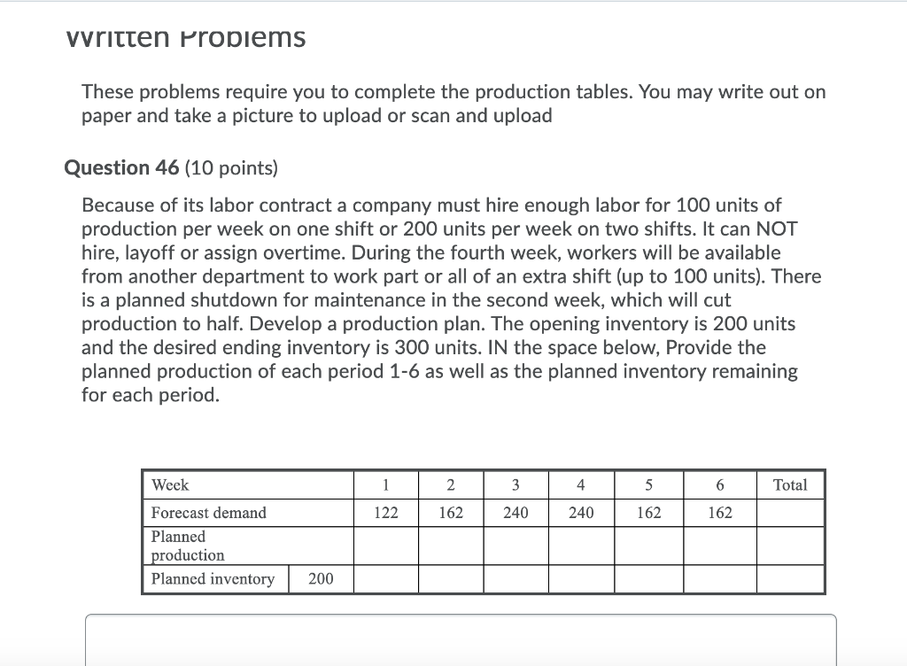 vvritten Propiems These problems require you to