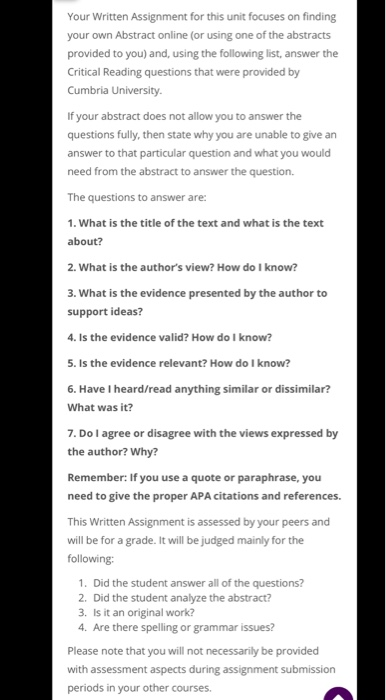 Your Written Assignment for this unit focuses on