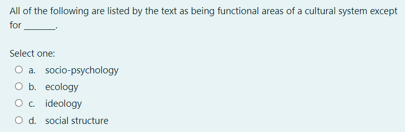 All of the following are listed by the text as