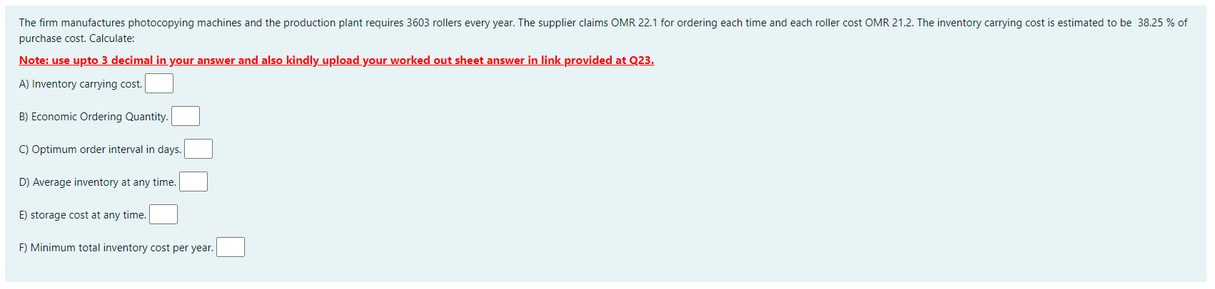 The firm manufactures photocopying machines and