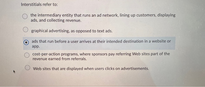 Interstitials refer to: the intermediary entity