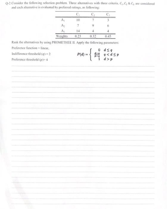 Please solve 10 7 3 9 6 Q-2.Consider the