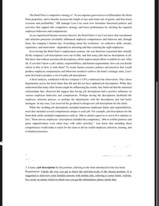 2. Case analysis: The Hotel Paris International