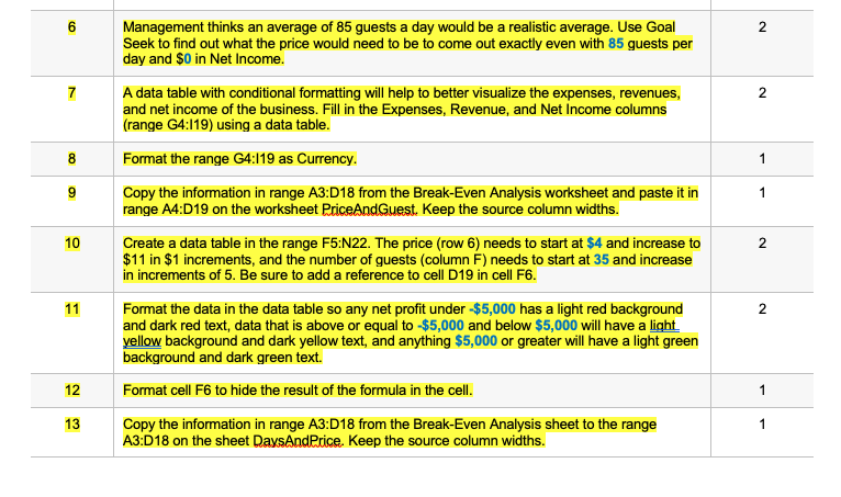 6 7 N 8 9 1 Management thinks an average of 85