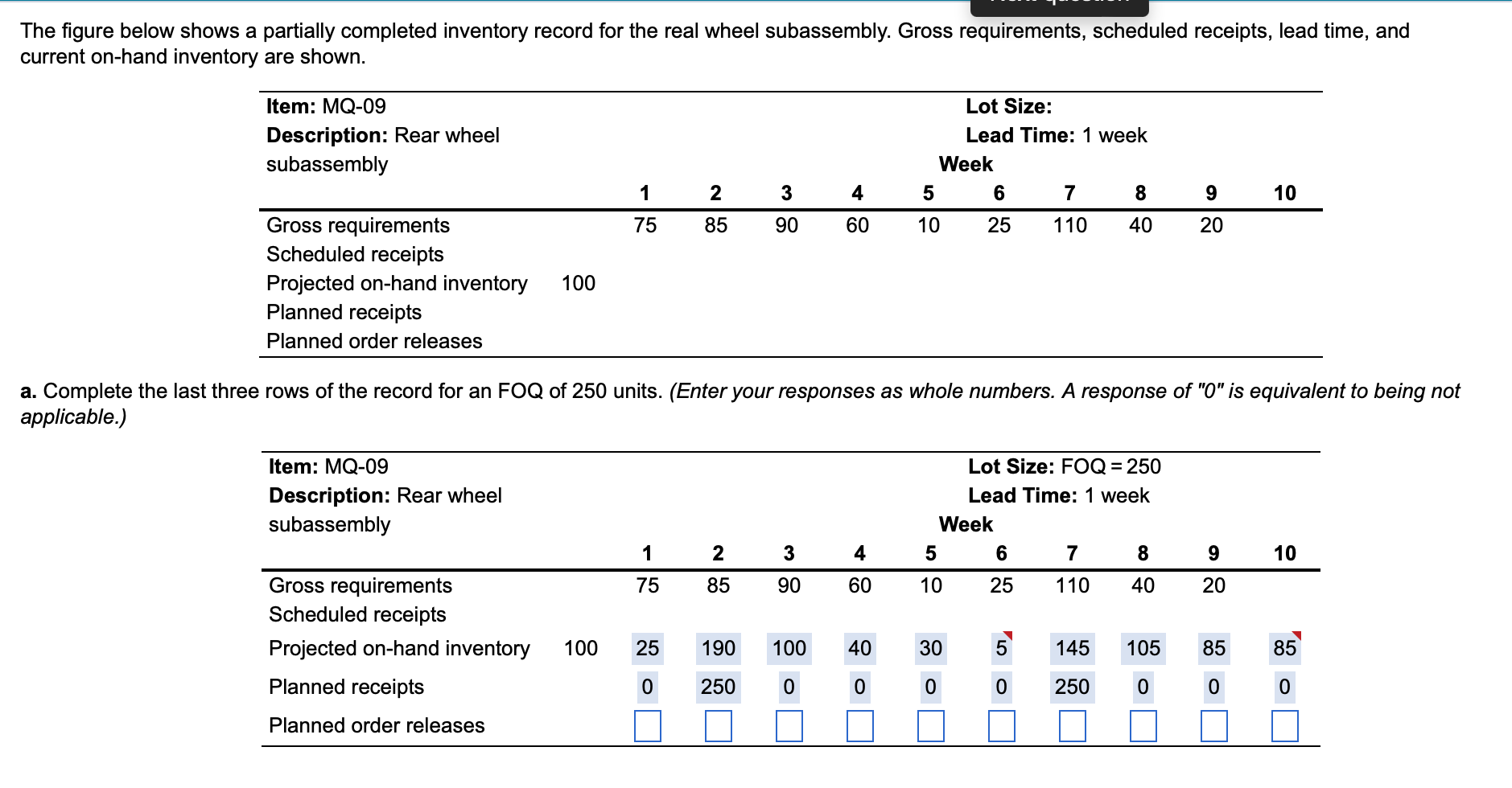 The figure below shows a partially completed