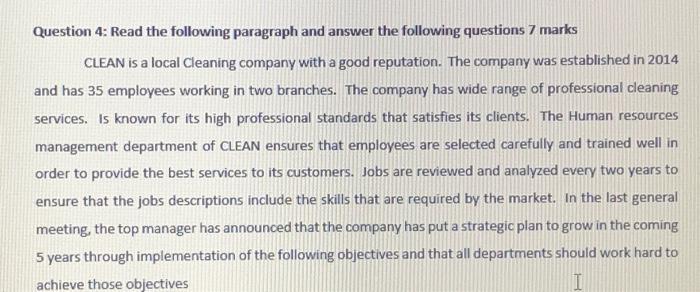 please slove Question 4: Read the following