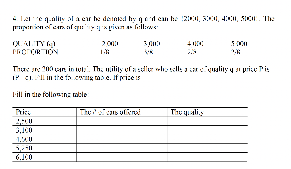 Handwritten solution please with no excel 4. Let