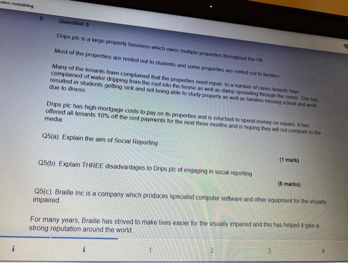 5 question please do all parts utes remaining