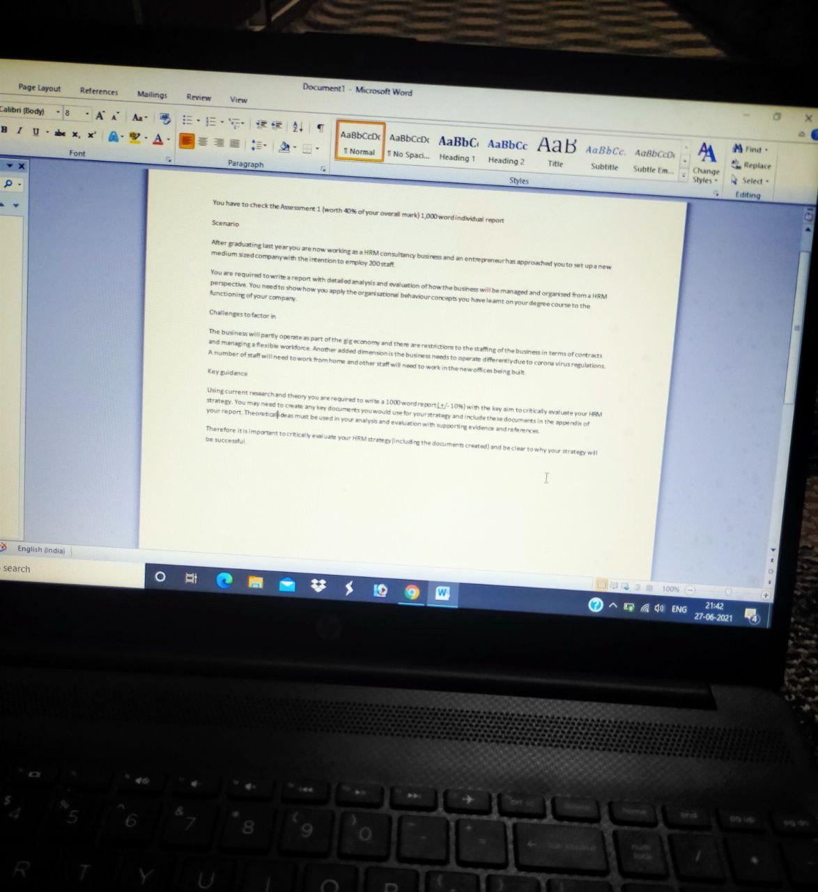 Page Layout References Document1 Microsoft Word