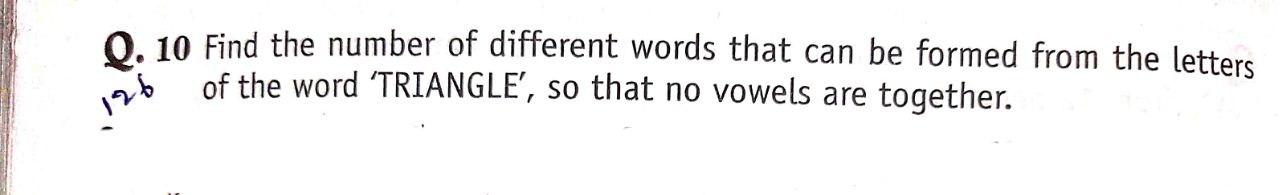 Should be correct Q. 10 Find the number of