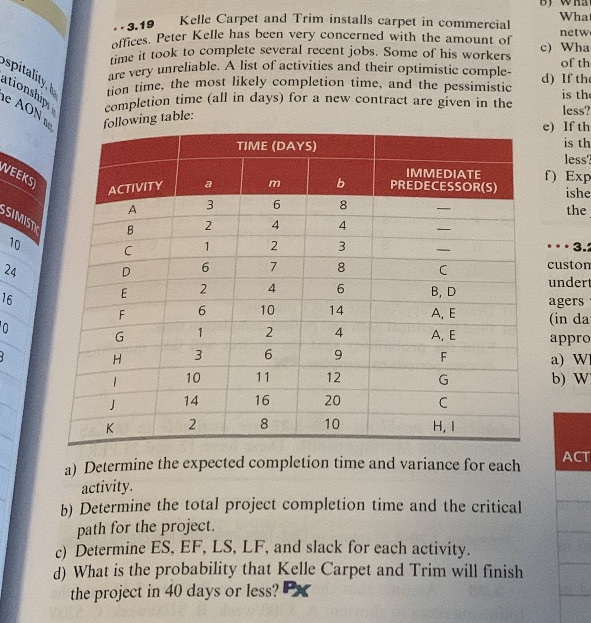 3.9 and 3.19 95 CHAPTER 3 PROJECT MANAGEMENT he