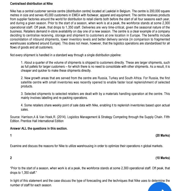 include references Centralised distribution at