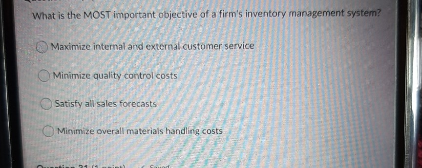 What is the MOST important objective of a firm's