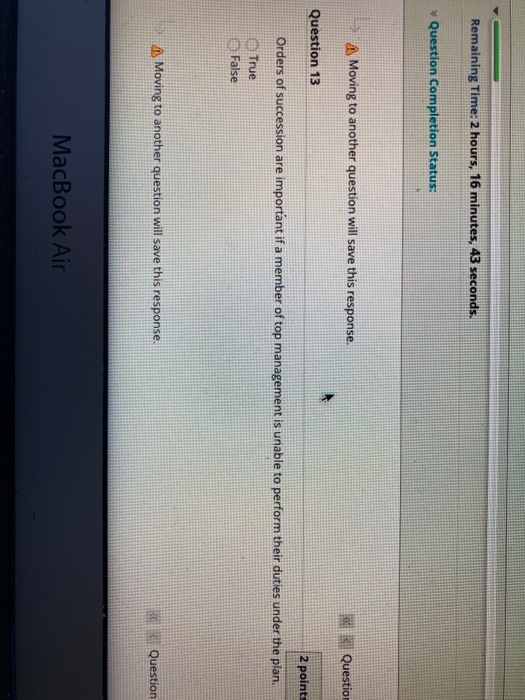 Remaining Time: 2 hours, 16 minutes, 43 seconds.