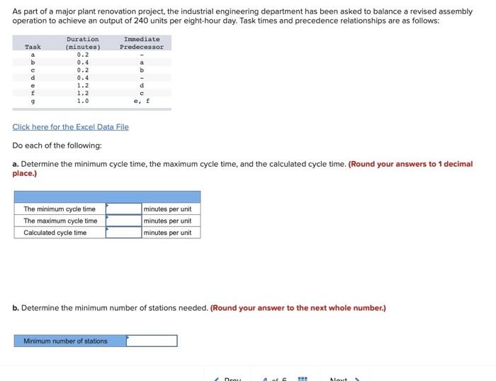 c. Assign tasks to workstations on the basis of