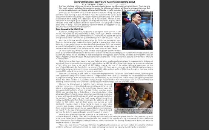 World's Billionaires: Zoom's Eric Yuan makes