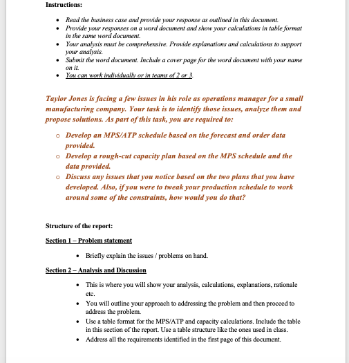 MPS-ATP FORMAT TABLE I NEED HELP WITH SECTION 2