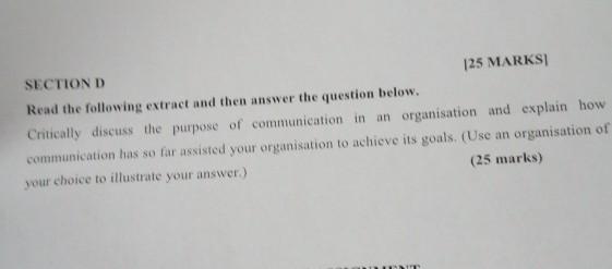 SECTION D 125 MARKSI Read the following extract