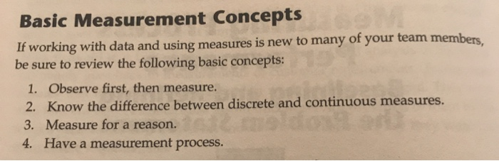 300 words summarizing the four basic measurement