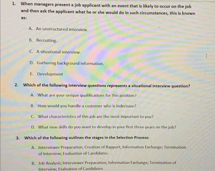mcq - please answer all the questions 1. When
