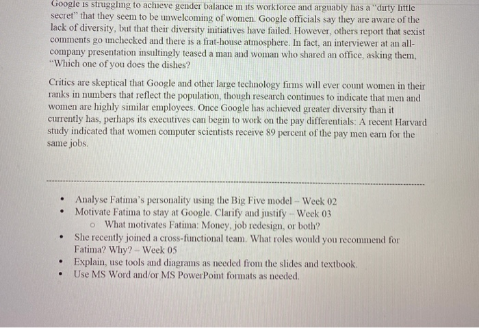 Need answer of second question Case study Fatima,