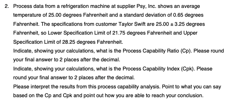 2. Process data from a refrigeration machine at