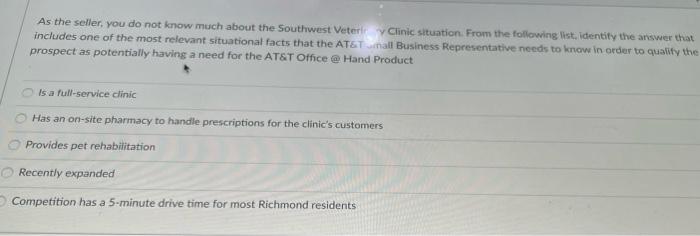 As the seller, you do not know much about the