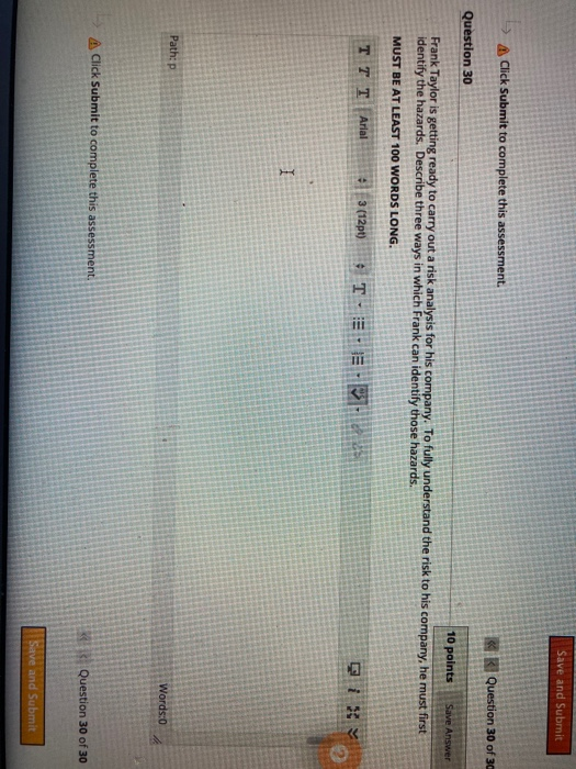 Save and Submit G Click Submit to complete this