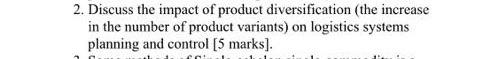 2. Discuss the impact of product diversification