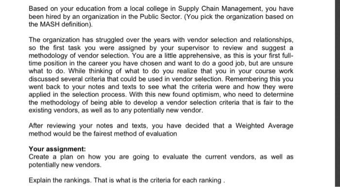 Based on your education from a local college in