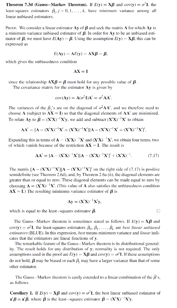 7 Prove Corollary 1 to Theorem 7.3d in the