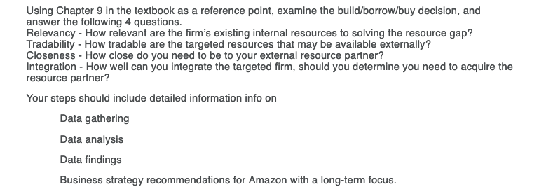 Using Chapter 9 in the textbook as a reference
